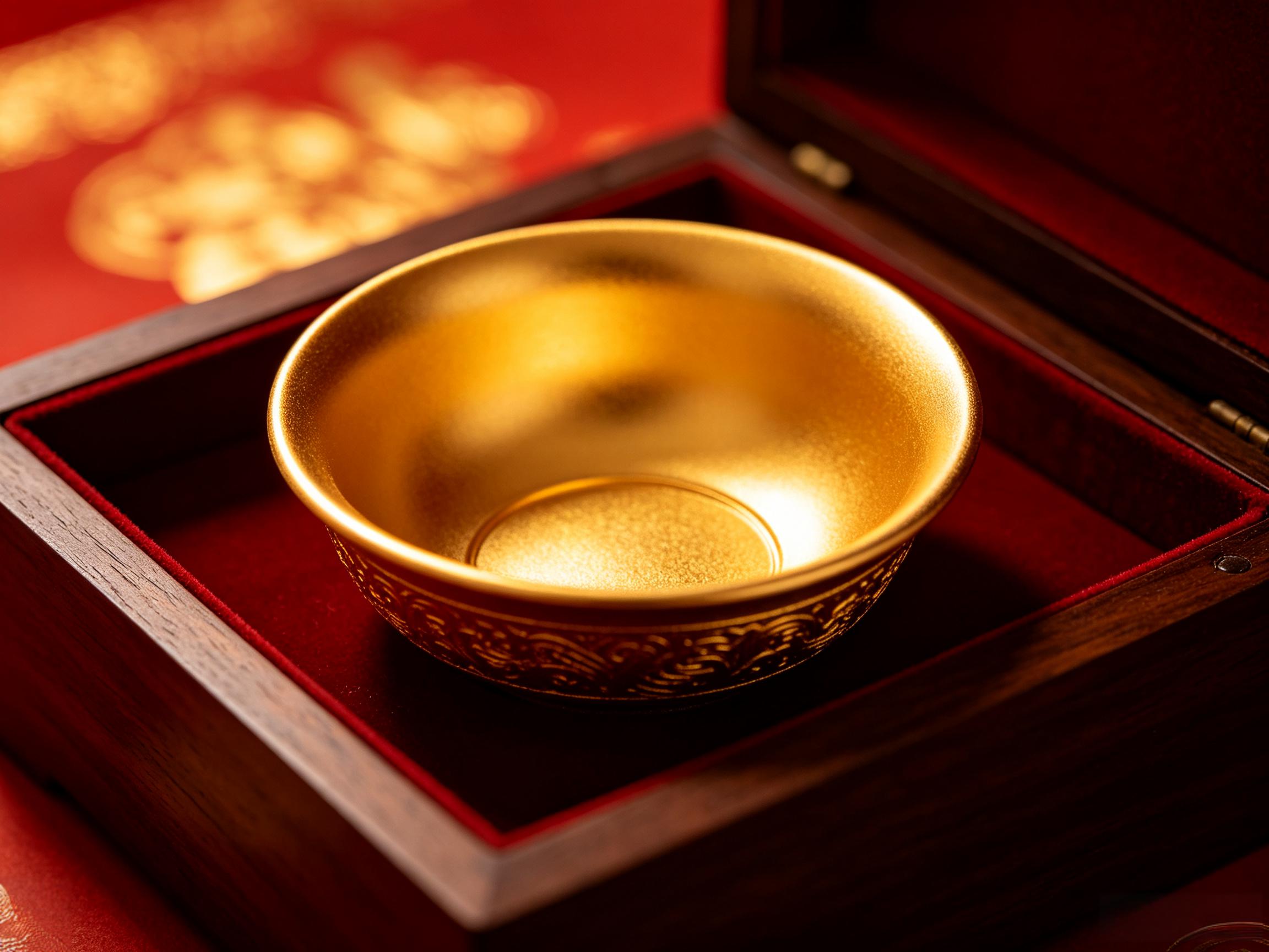 某企业周年庆，定制金碗礼赠功臣